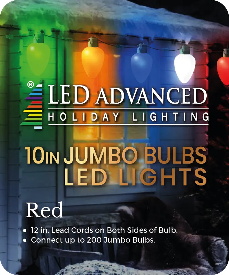 10" Jumbo LED Bulb Roofline-Pathway Decoration