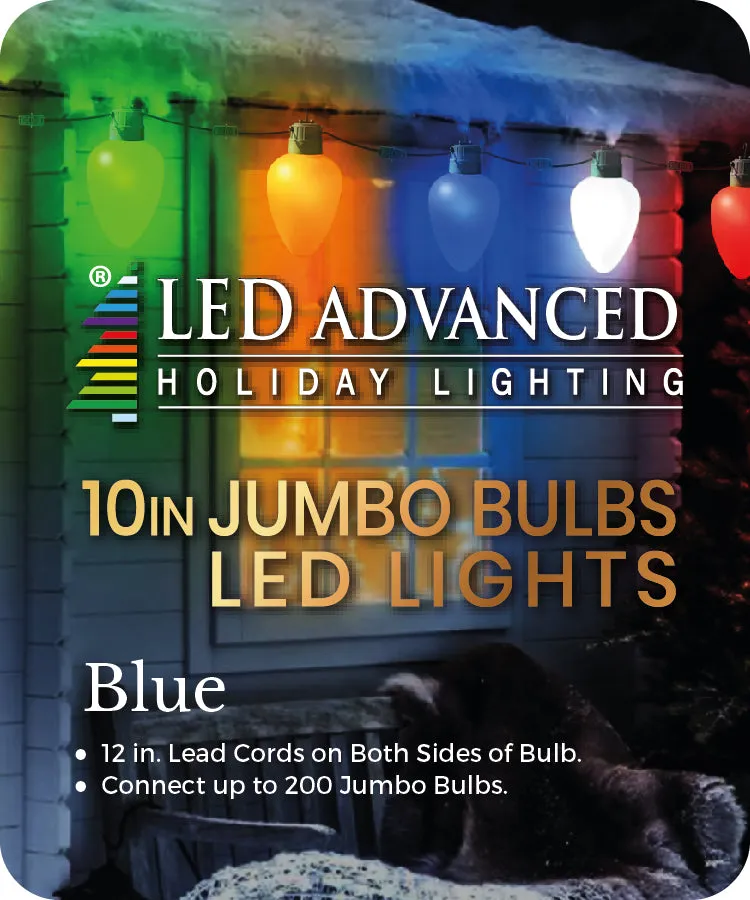 10" Jumbo LED Bulb Roofline-Pathway Decoration