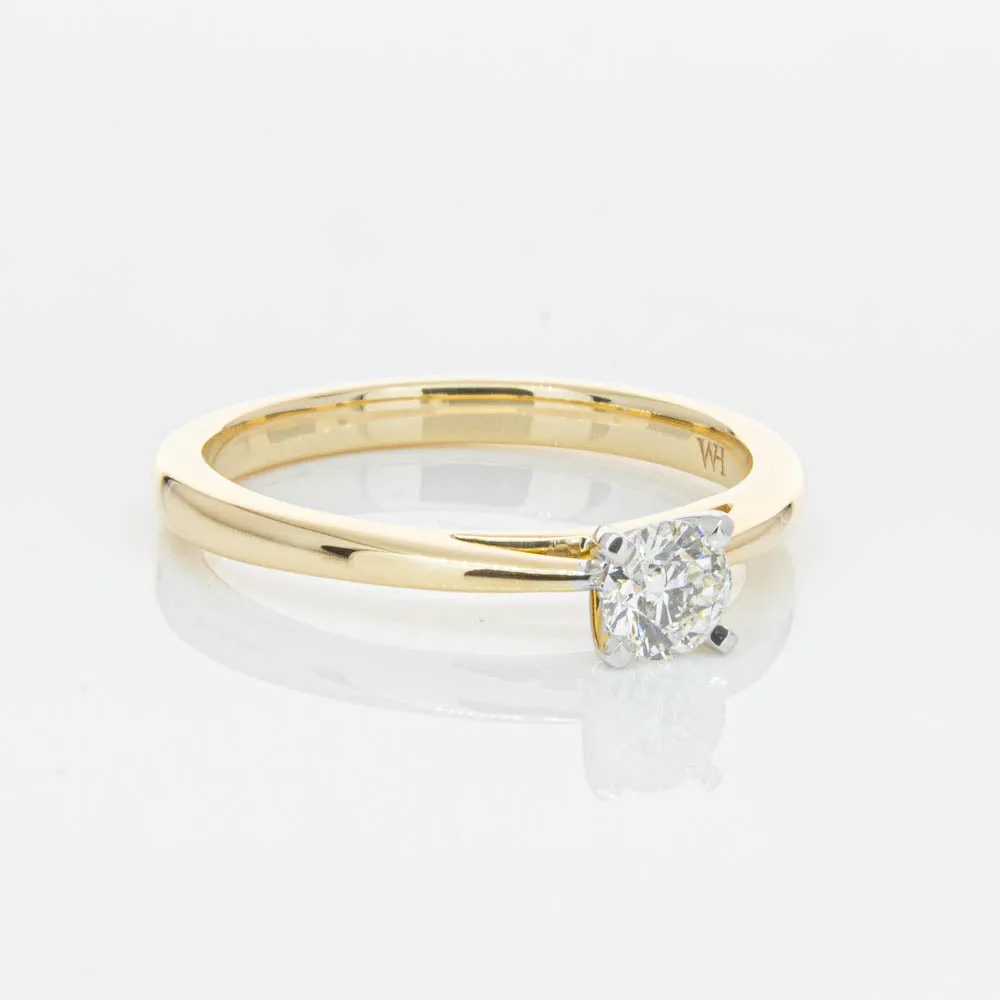 14ct Yellow Gold .30ct Diamond Luna Ring