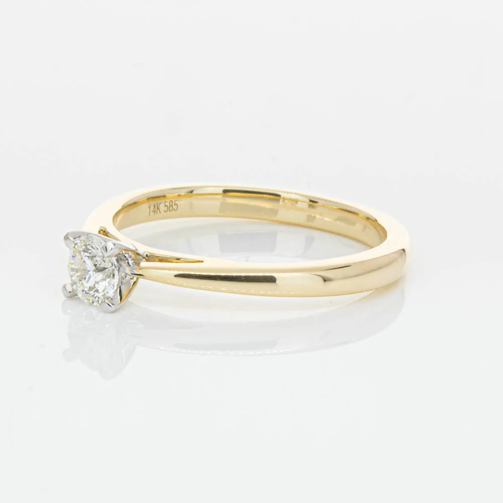 14ct Yellow Gold .30ct Diamond Luna Ring