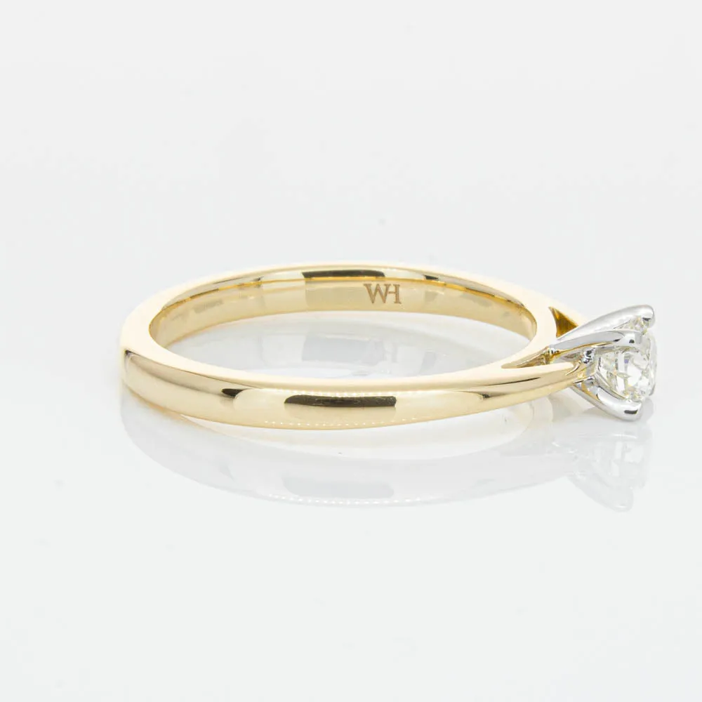 14ct Yellow Gold .30ct Diamond Luna Ring