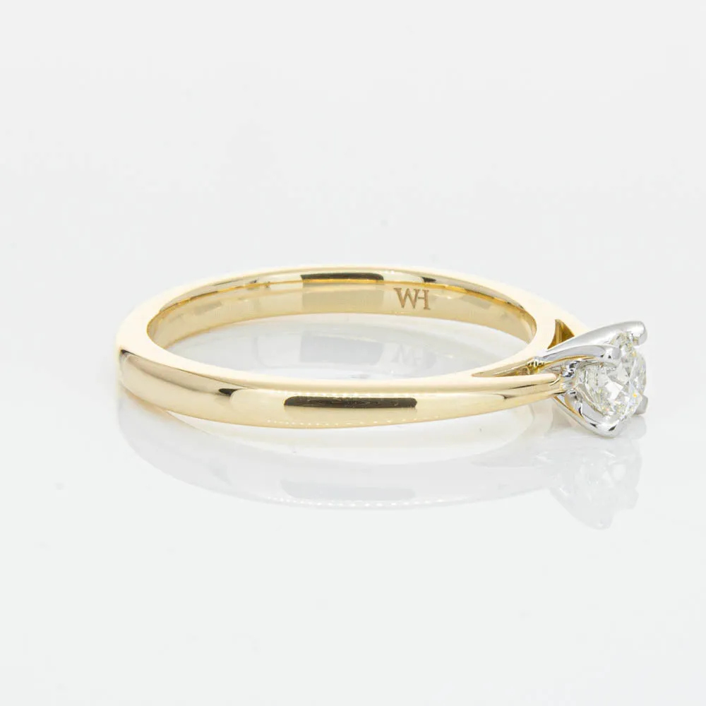 14ct Yellow Gold .30ct Diamond Luna Ring