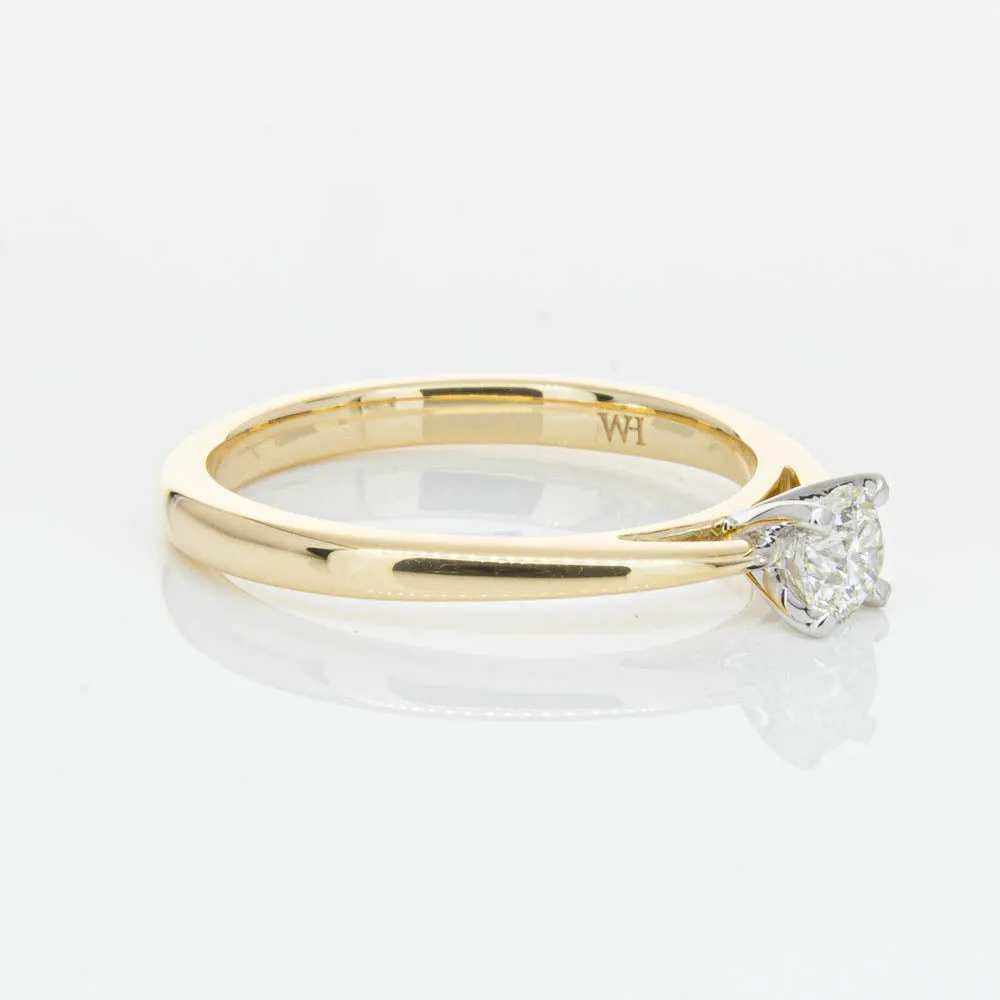 14ct Yellow Gold .30ct Diamond Luna Ring