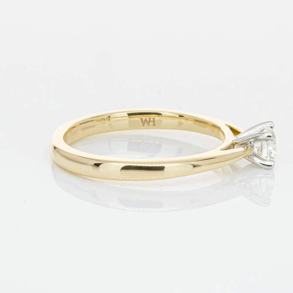 14ct Yellow Gold .30ct Diamond Luna Ring