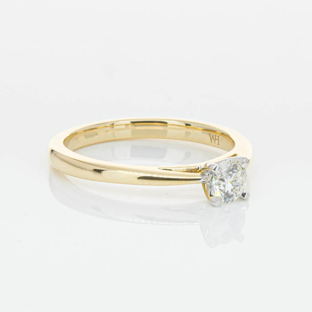 14ct Yellow Gold .30ct Diamond Luna Ring