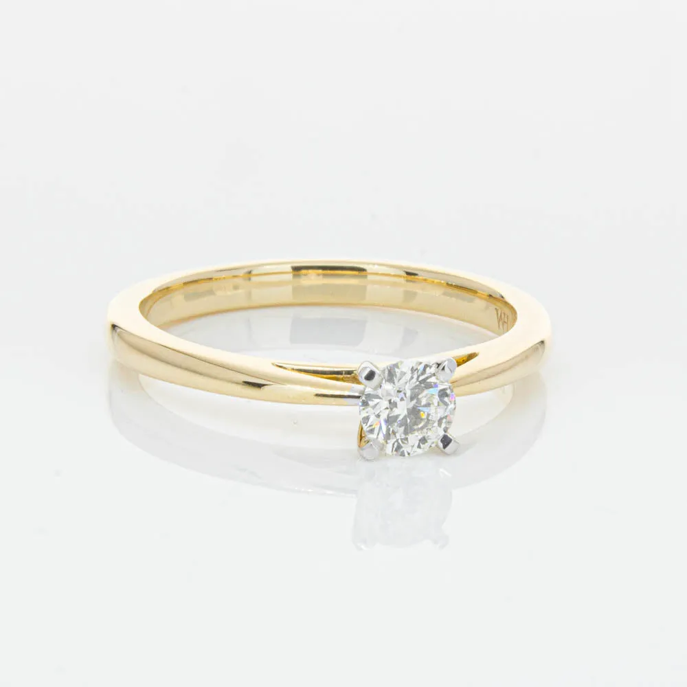 14ct Yellow Gold .30ct Diamond Luna Ring