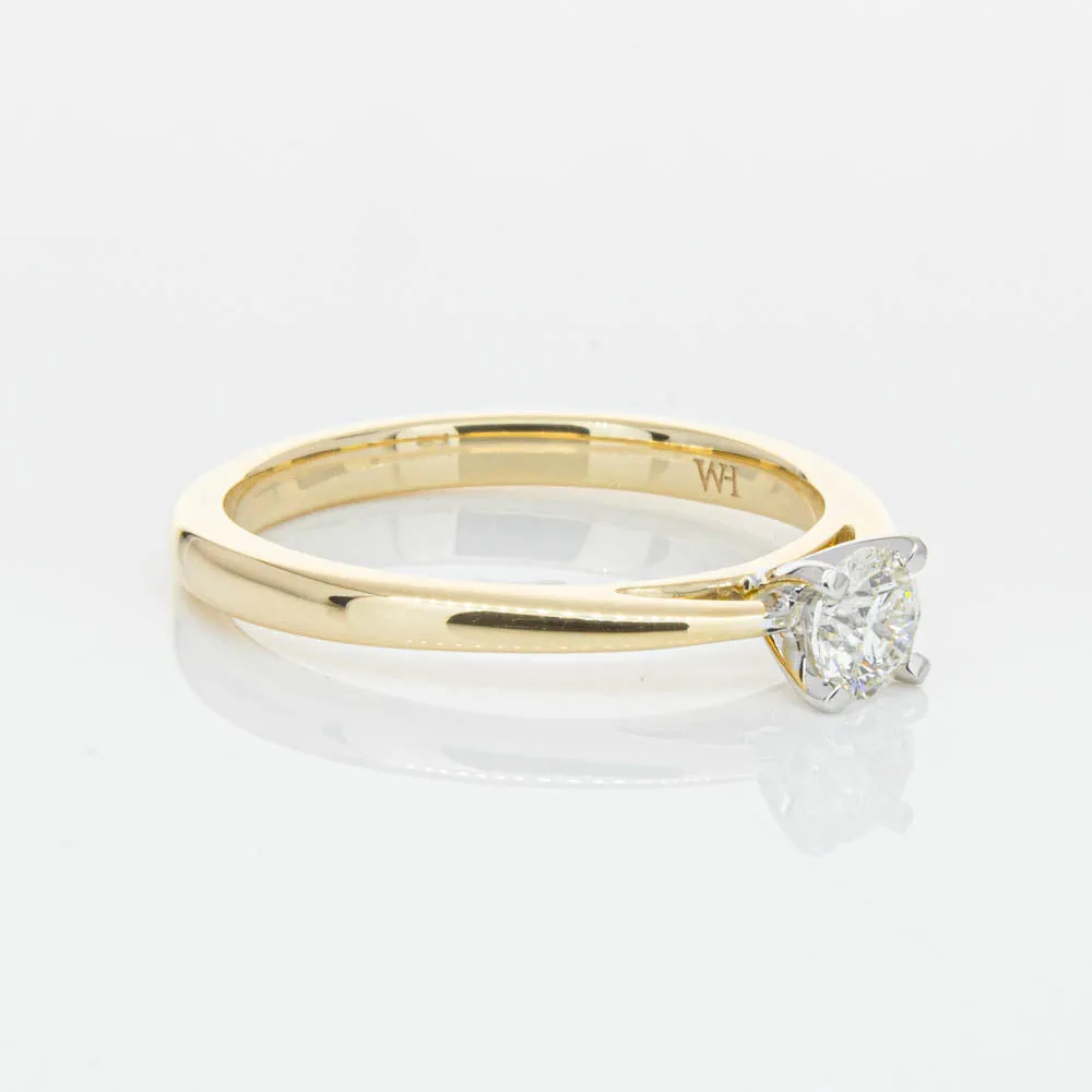 14ct Yellow Gold .30ct Diamond Luna Ring