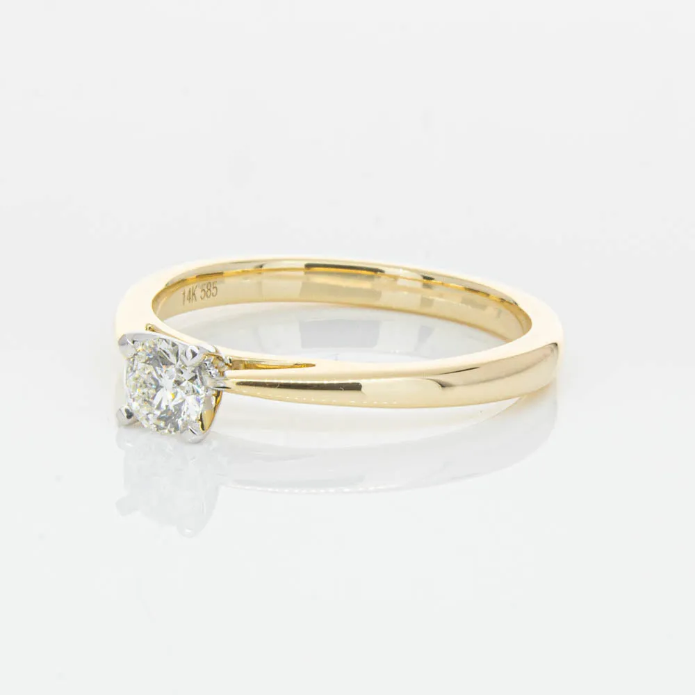 14ct Yellow Gold .30ct Diamond Luna Ring