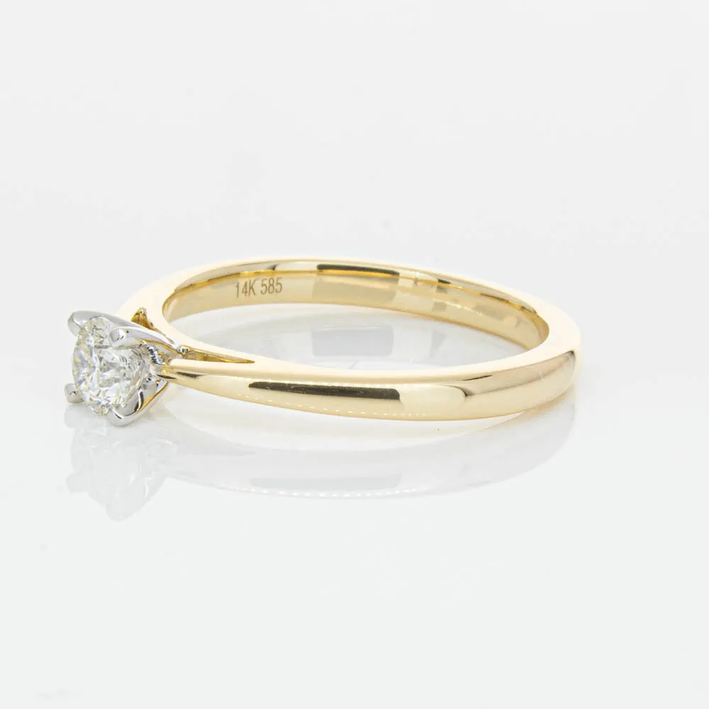 14ct Yellow Gold .30ct Diamond Luna Ring