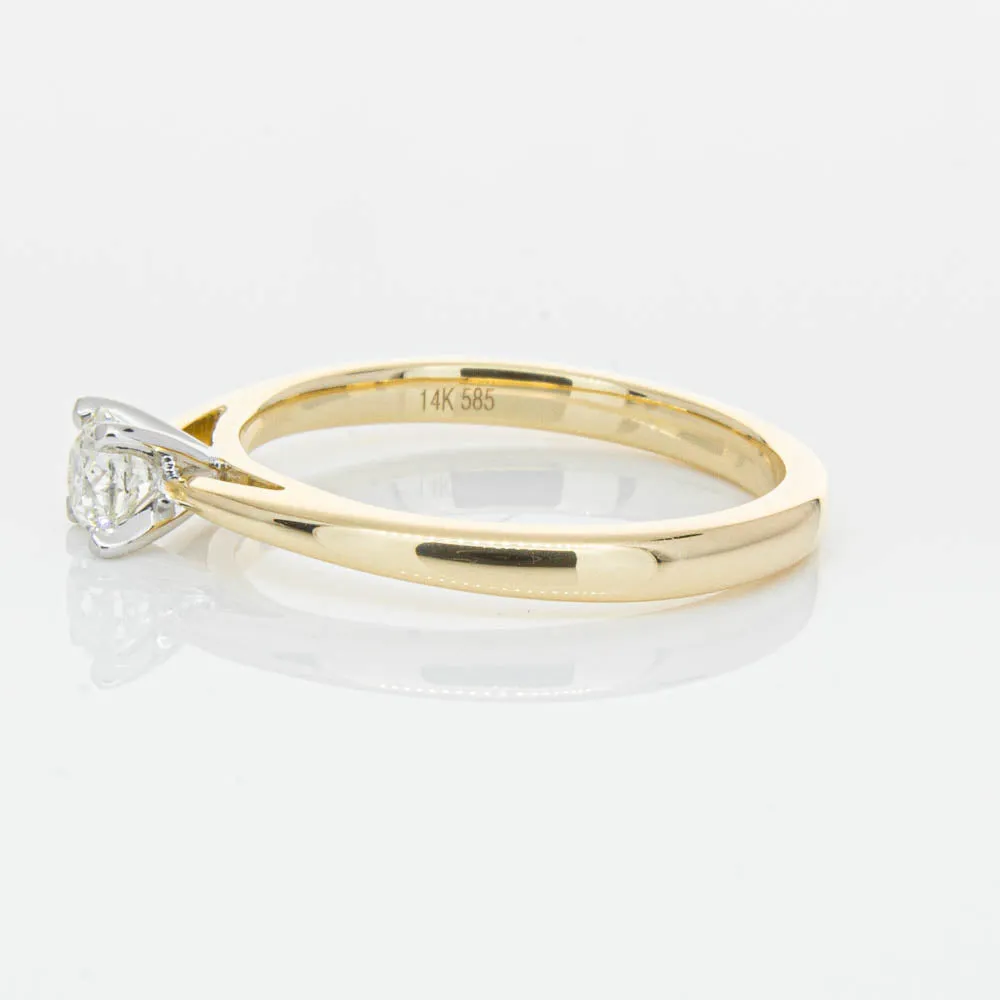 14ct Yellow Gold .30ct Diamond Luna Ring