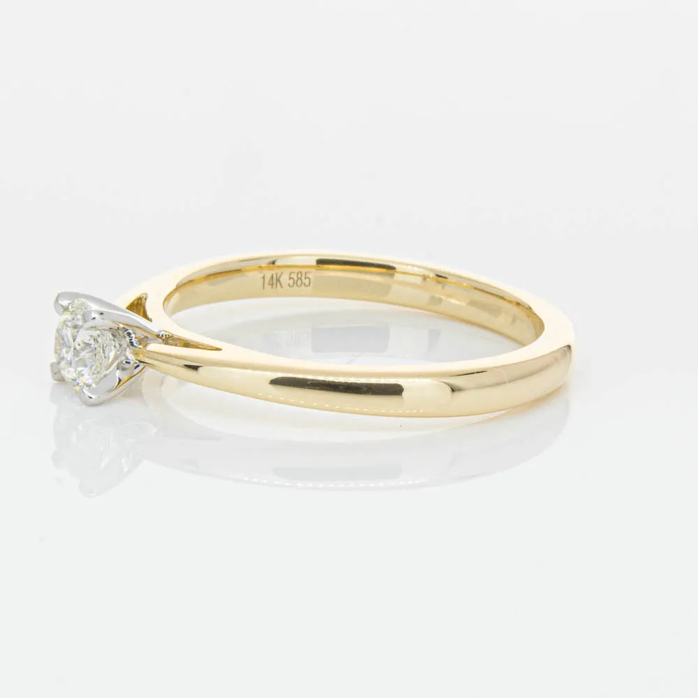 14ct Yellow Gold .30ct Diamond Luna Ring