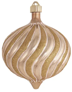 150MM Gilded Gold Swirled Onion Ornament