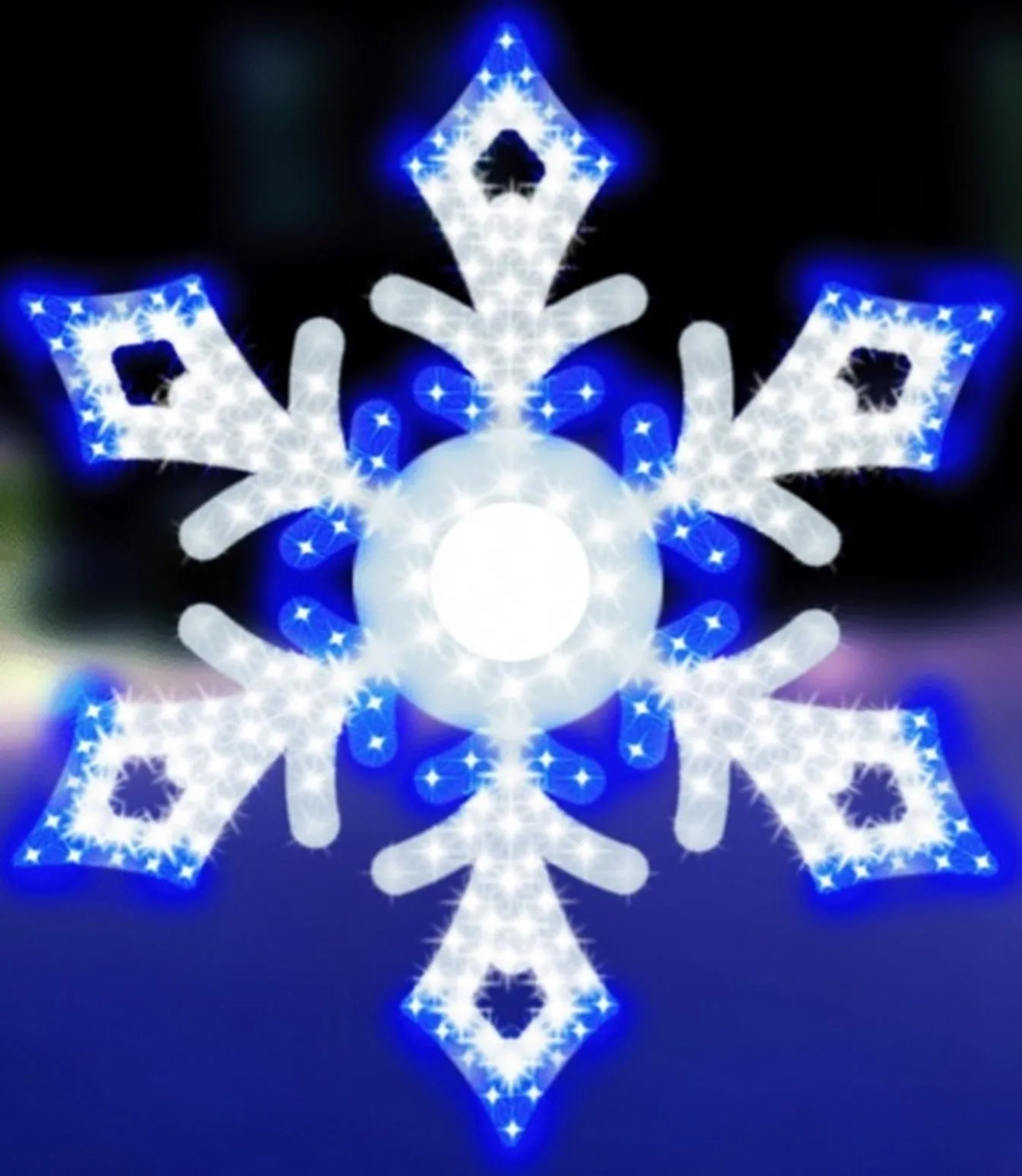 16" Hi-Vibrant LED Twinkling Snowflake Christmas Decoration