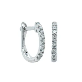 18ct White Gold .11ct Diamond Cosy Earrings