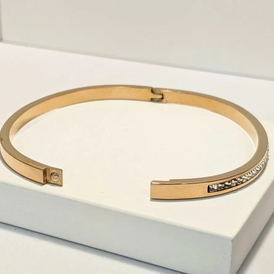 18K Rose Gold Full Line Zirconia Bracelet