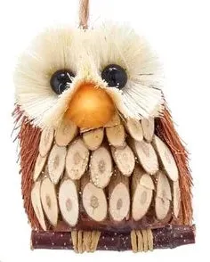 2.8" Sisal Owl Ornament