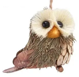 2.8" Sisal Owl Ornament