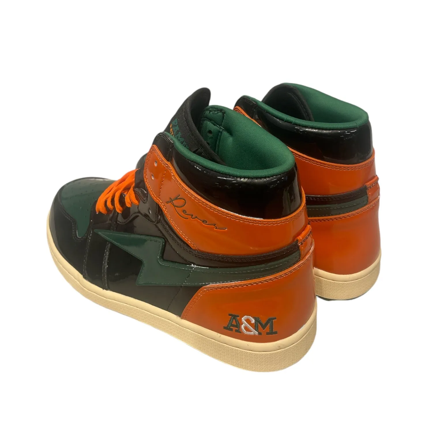 Air Kiy/Hi-Sneakers/US 13/Leather/GRN/Reves Paris 85 A&M Patent Skin