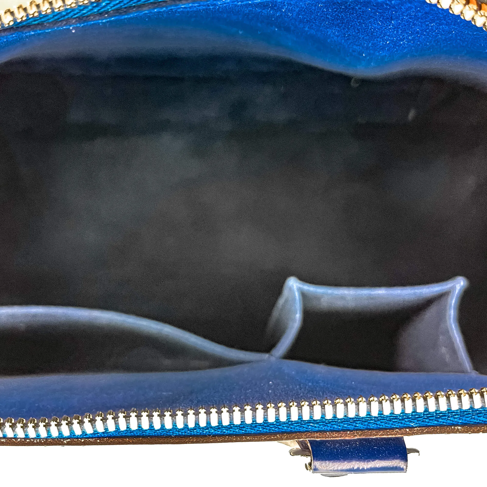 Alma MM Epi Leather Blue Indigo Bag