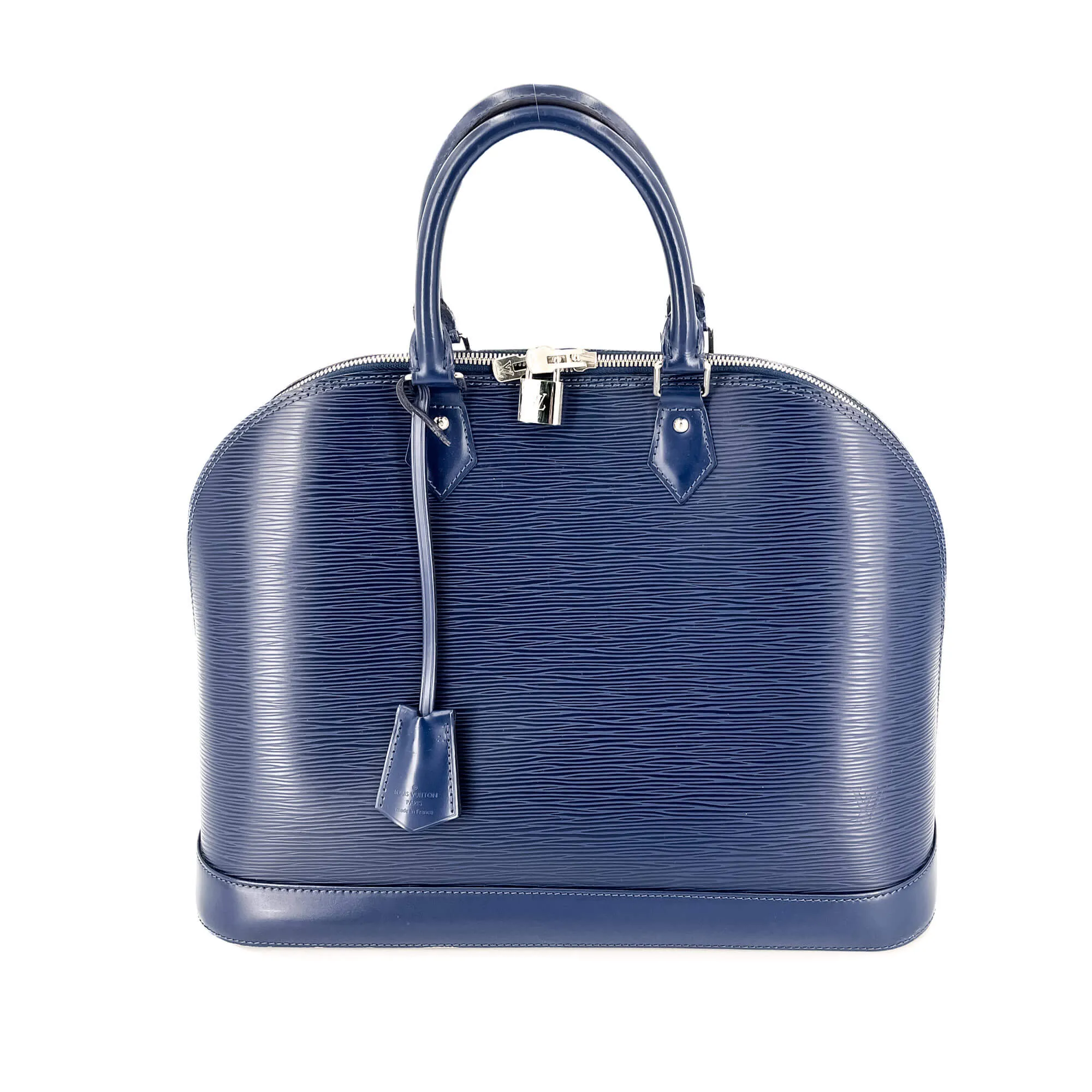 Alma MM Epi Leather Blue Indigo Bag