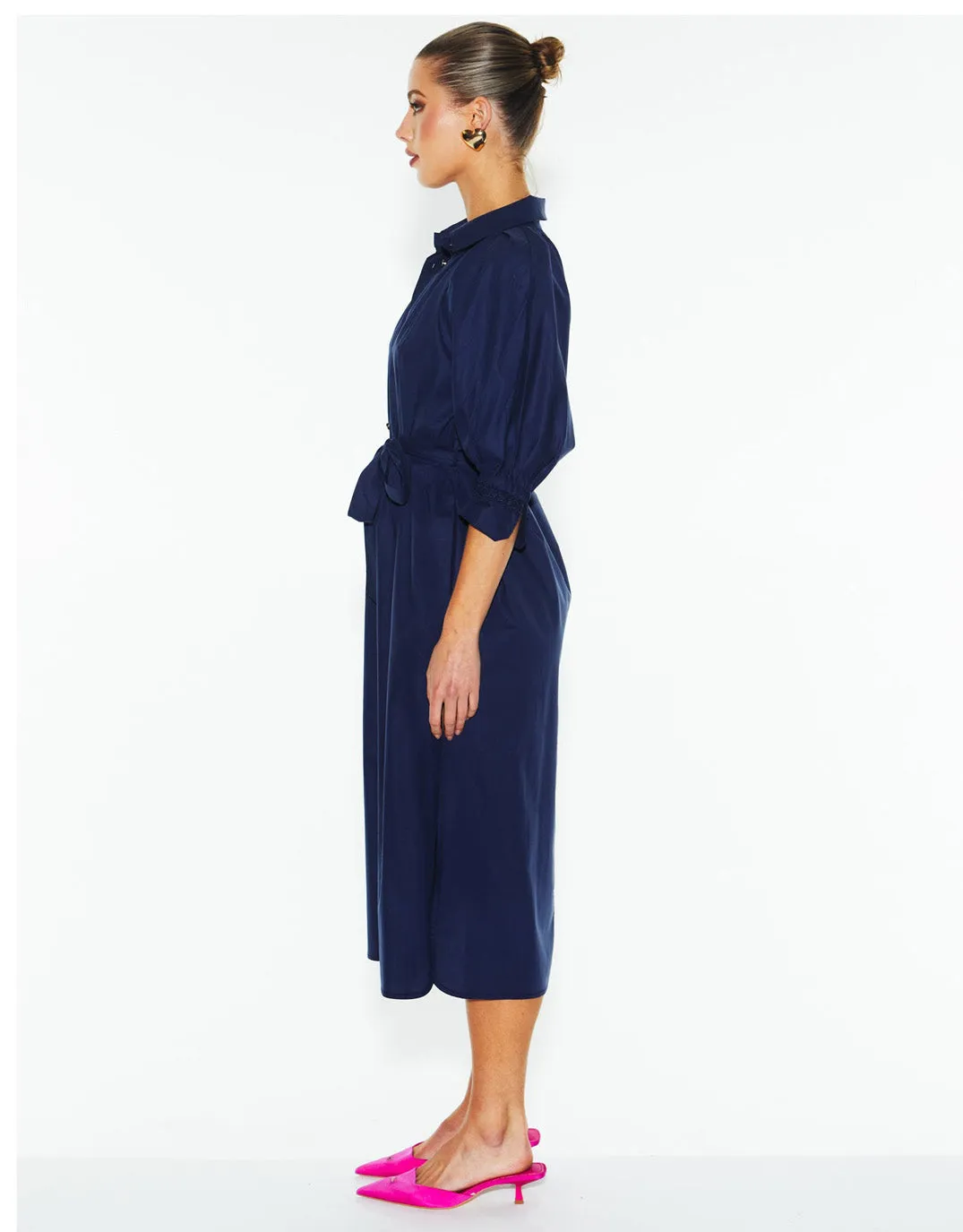 Almighty Shirt Dress - Navy