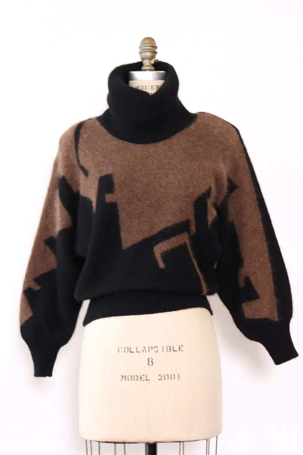 Angora Abstract Step Sweater M/L