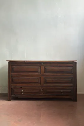 Antique English Georgian Oak Blanket Chest With Drawer