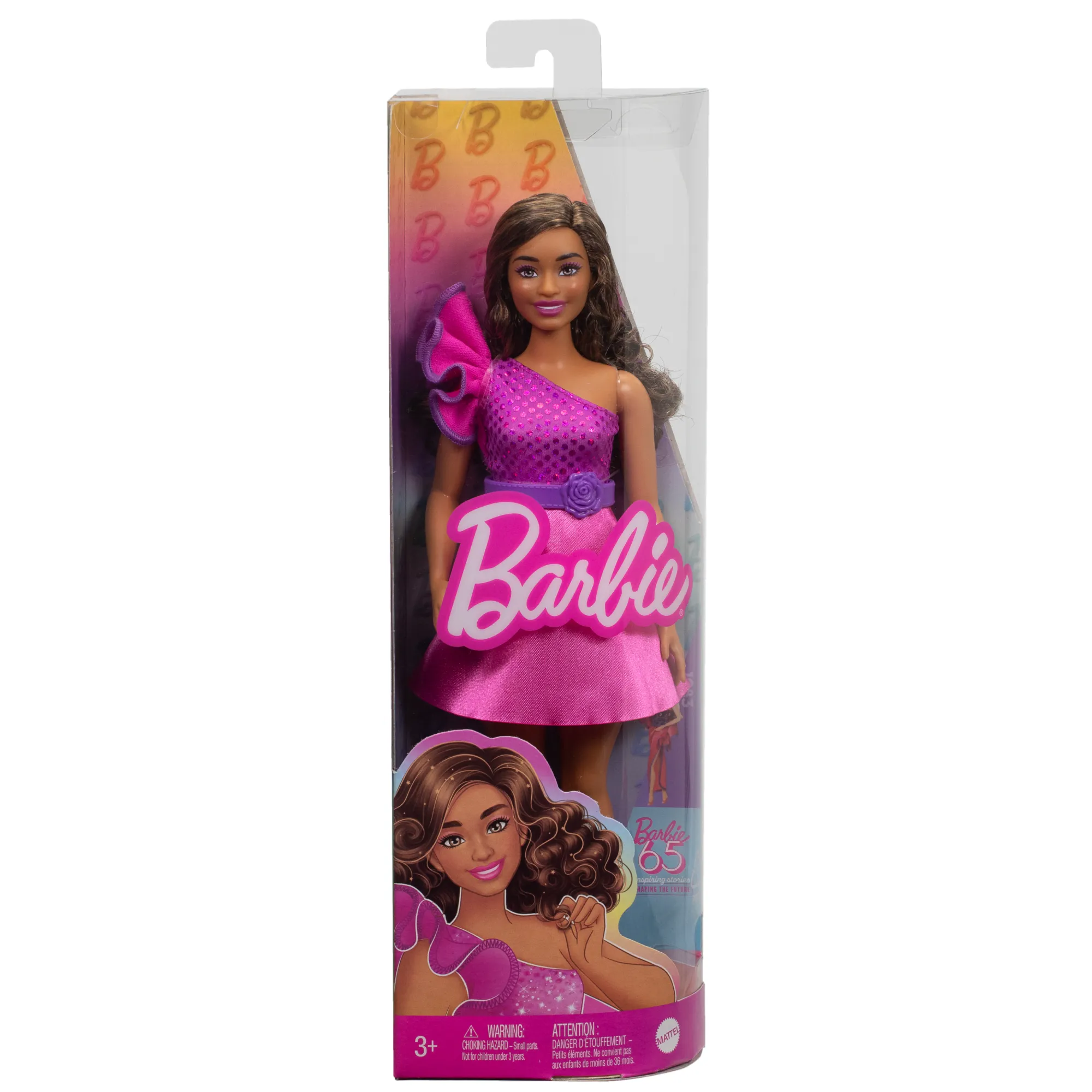 Barbie Fashionista Muñeca Vestido Rosa Brillante