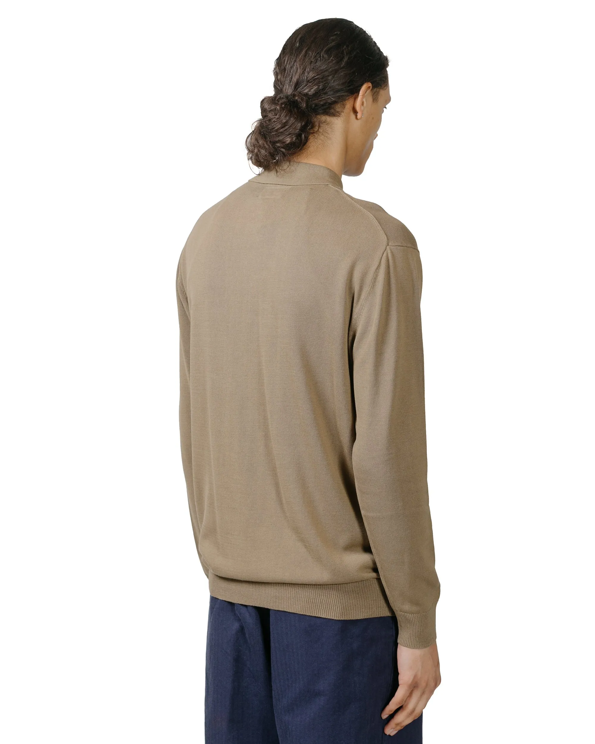 Beams Plus Knit Polo 12G Mocha