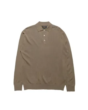 Beams Plus Knit Polo 12G Mocha