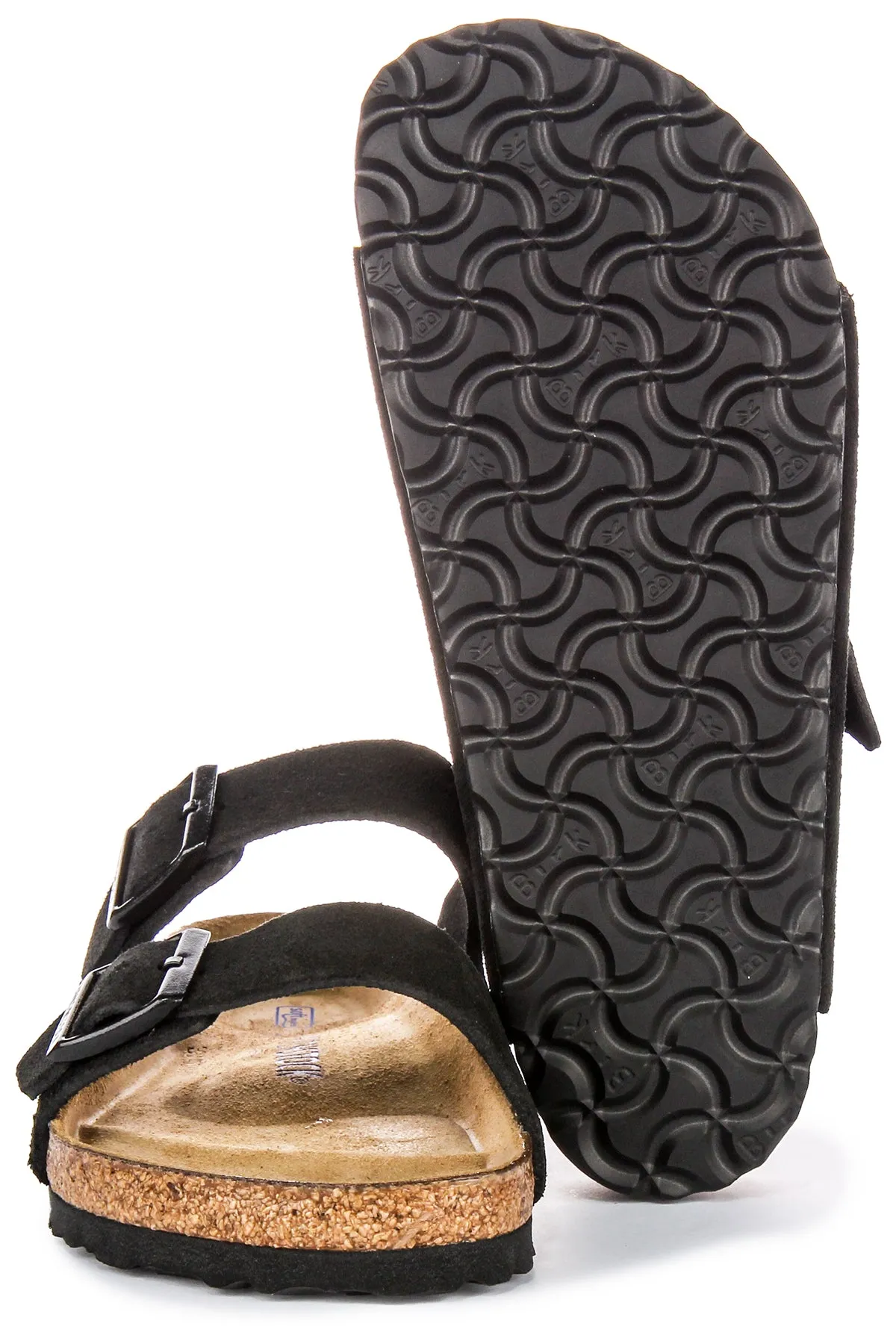 Birkenstock Arizona Soft Footbed In Black Suede | Regular Fit