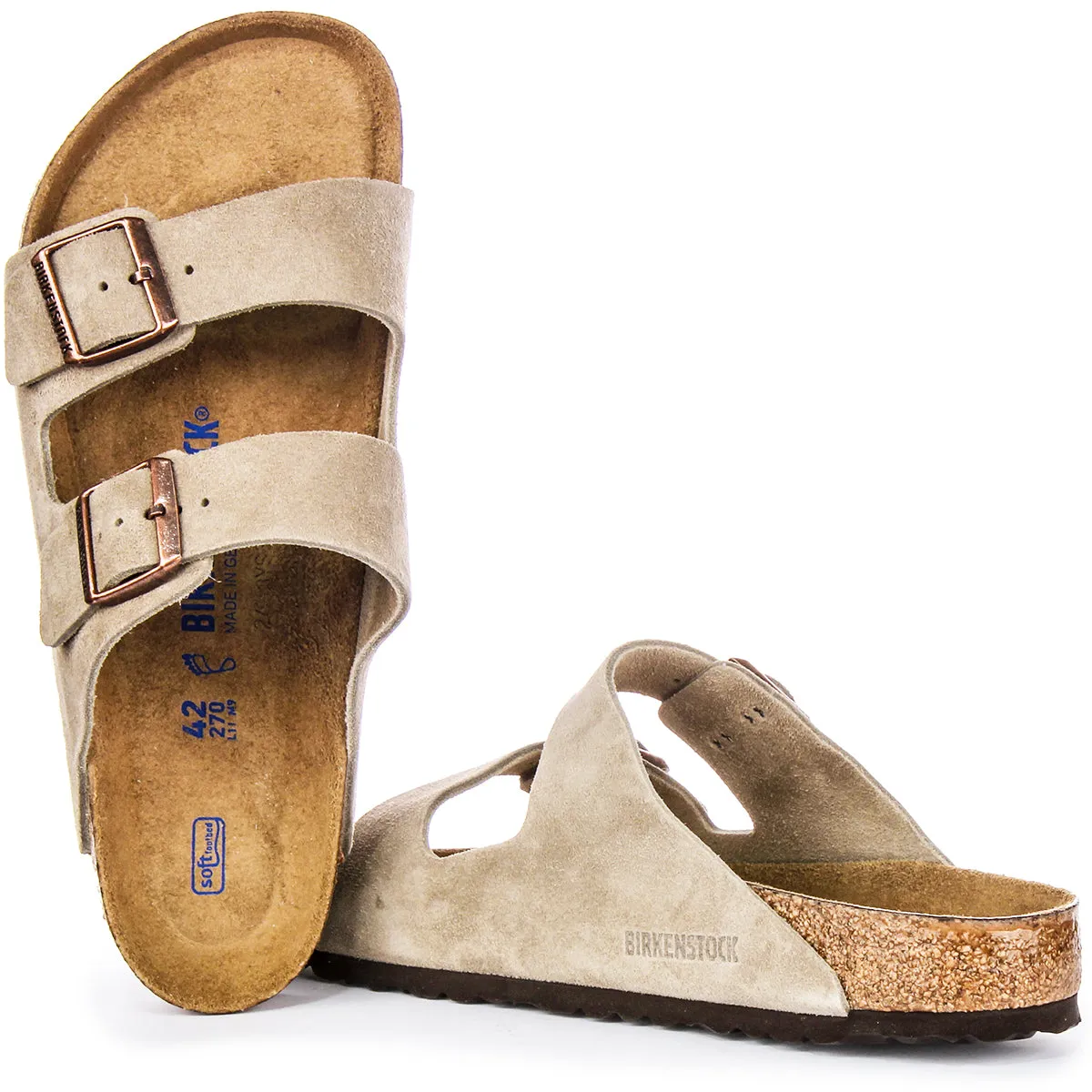 Birkenstock Arizona Soft Footbed In Taupe