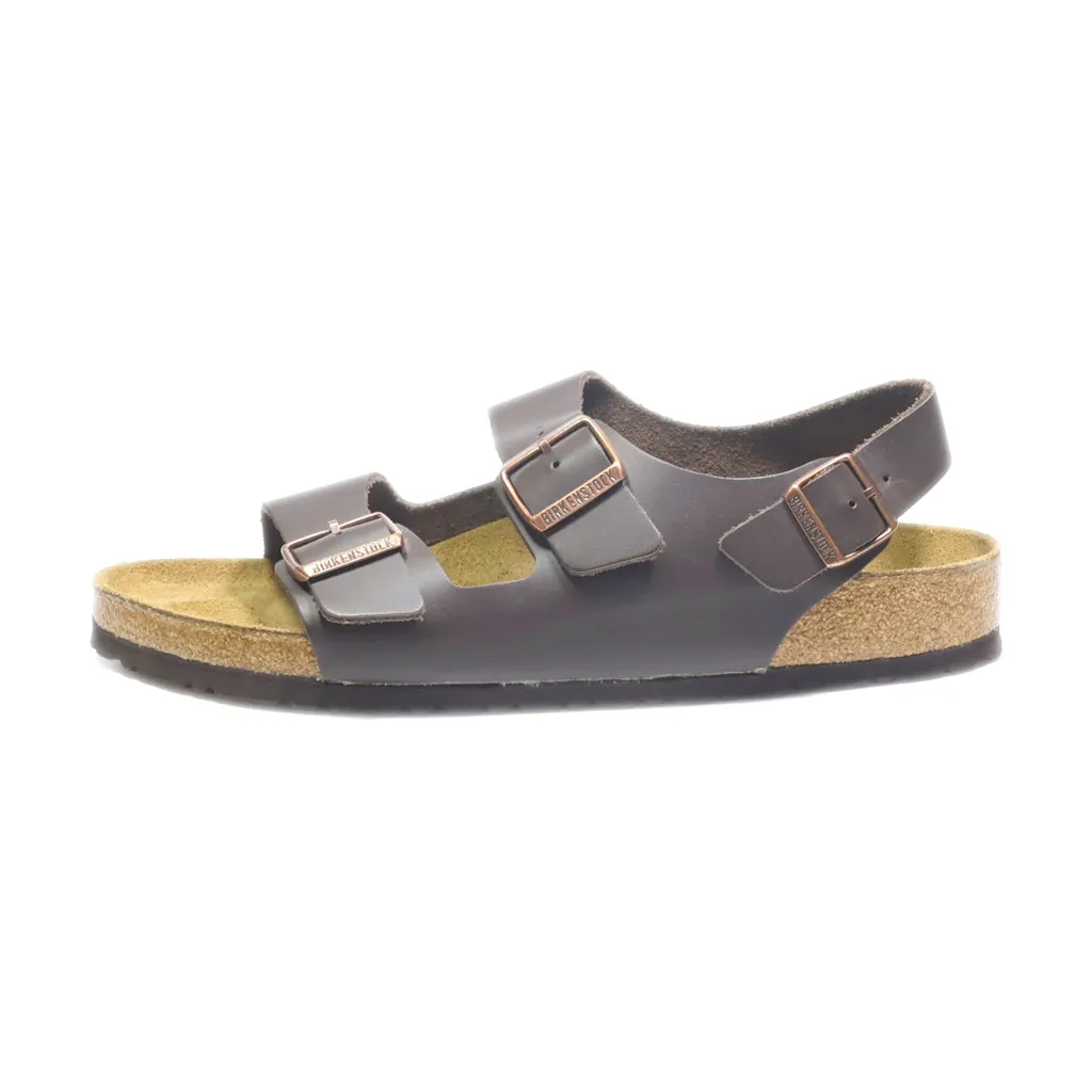 Birkenstock Milano Casual Sandals Leather Brown Colour For Men