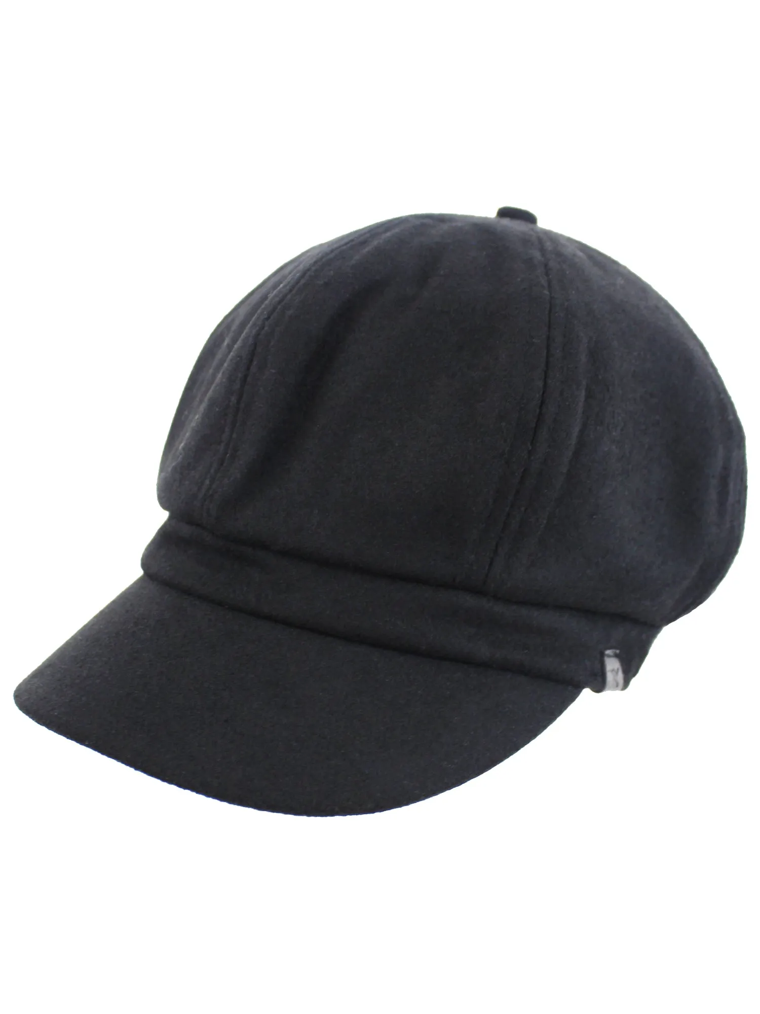 Black Baker Boy Wool Cabbie Hat