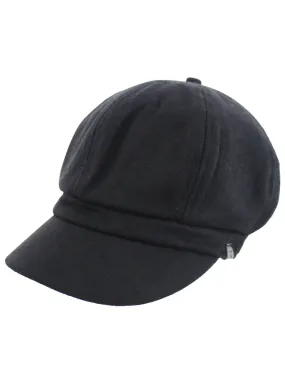 Black Baker Boy Wool Cabbie Hat