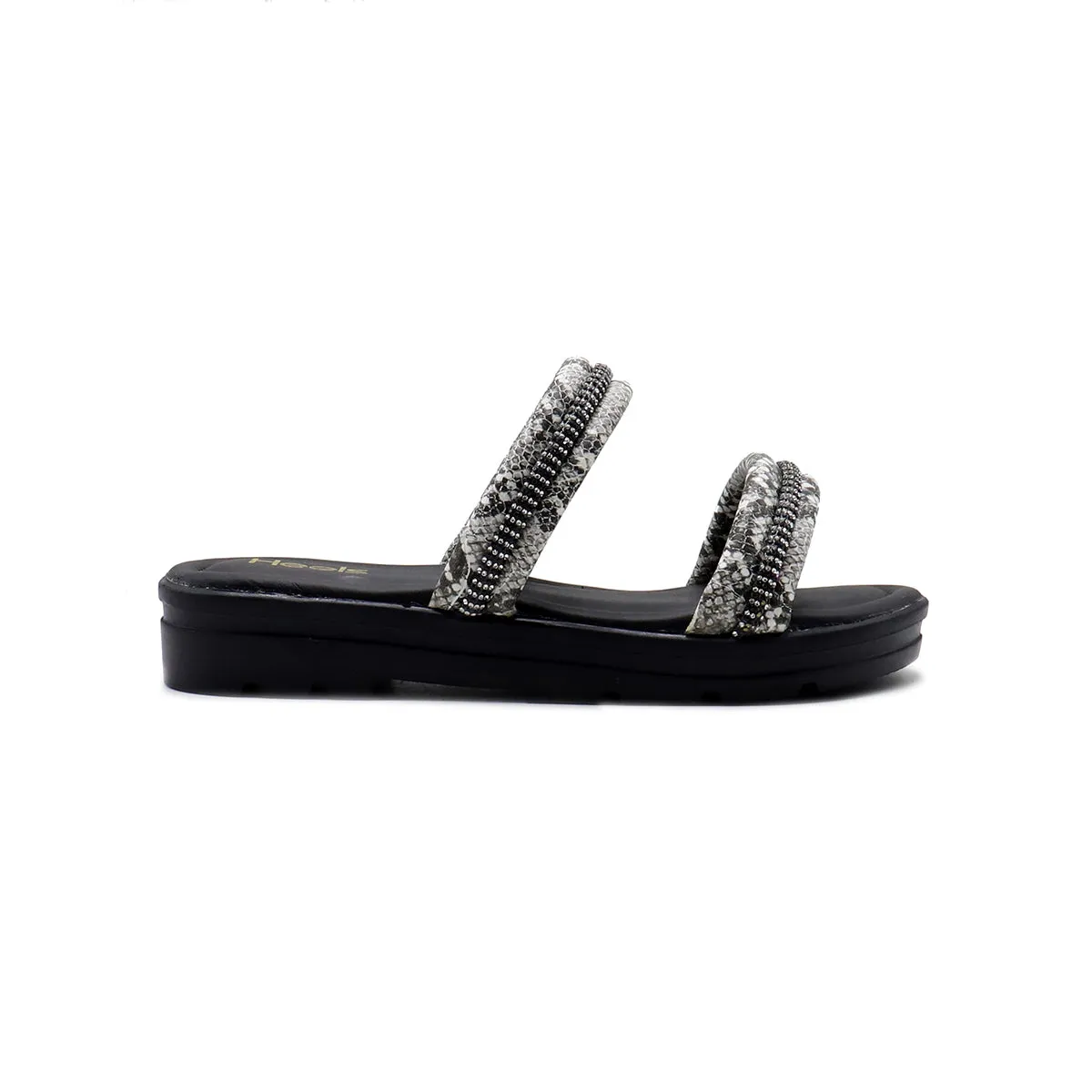 Stylish Black Casual Slippers, Comfort Fit - Model L00760034