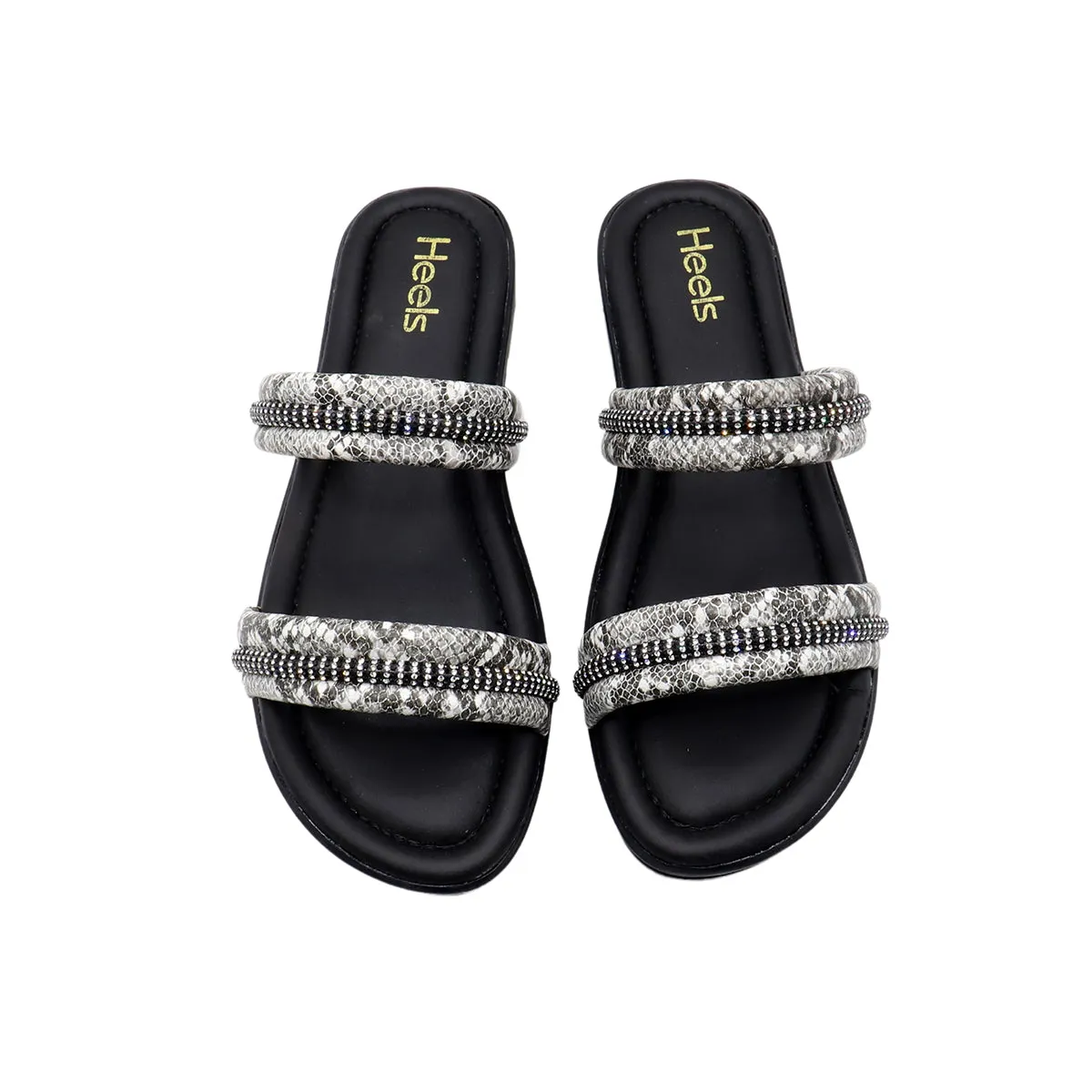 Stylish Black Casual Slippers, Comfort Fit - Model L00760034