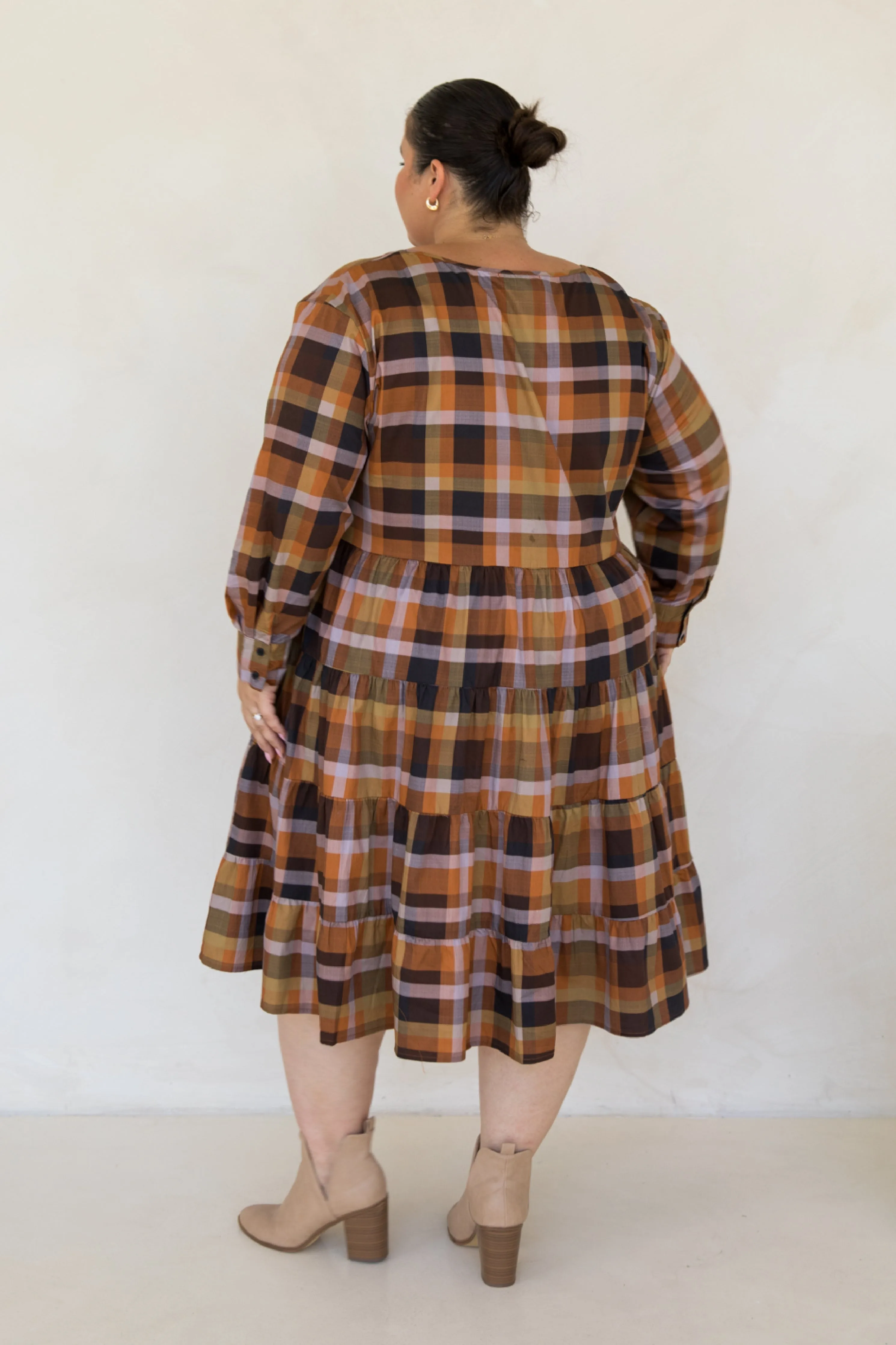 Bonita Dress in Fall Check