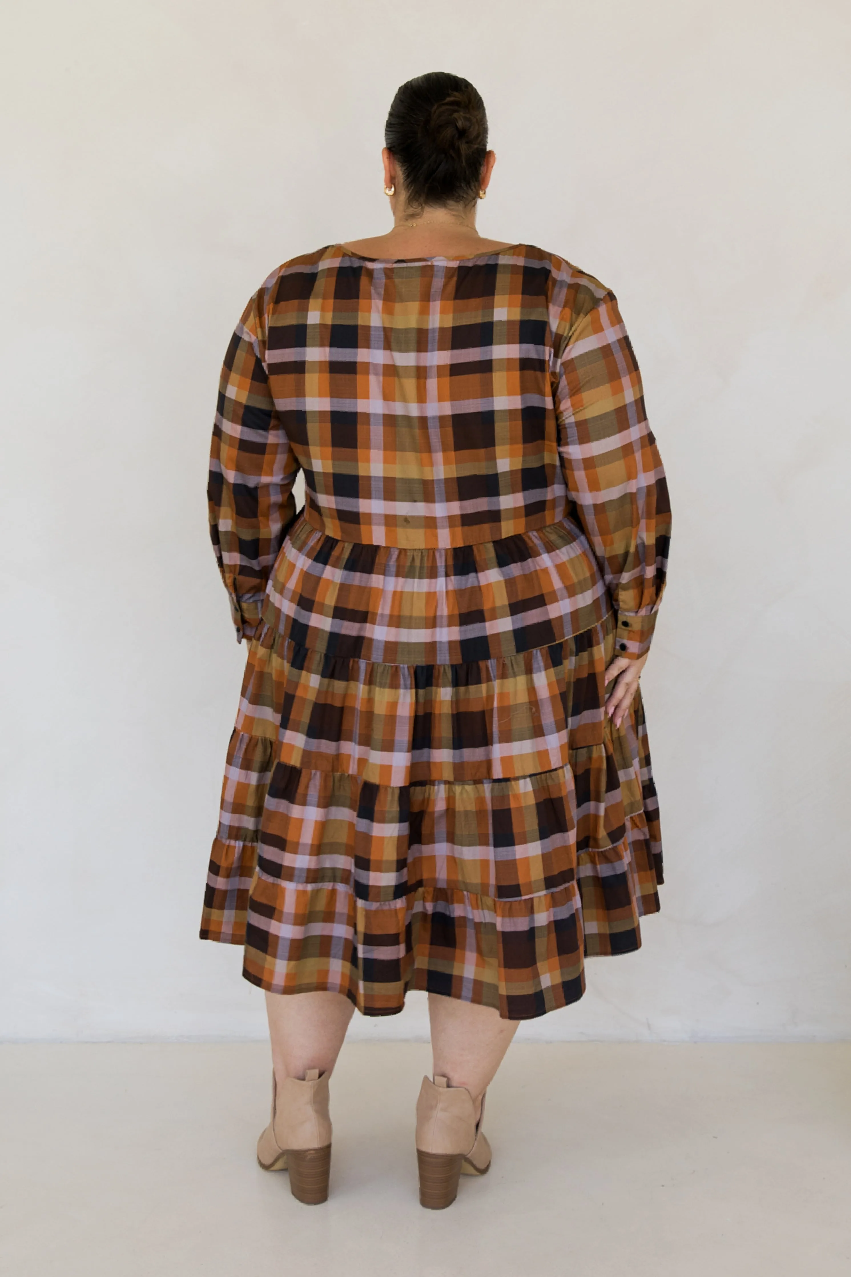 Bonita Dress in Fall Check