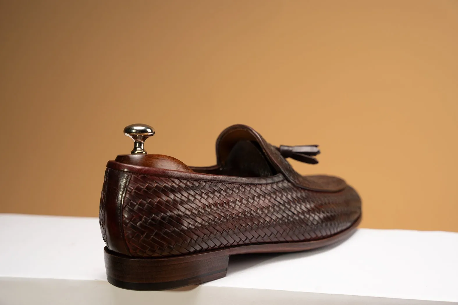 BOSPHORUS LEATHER LOAFER - WOVEN EBONY