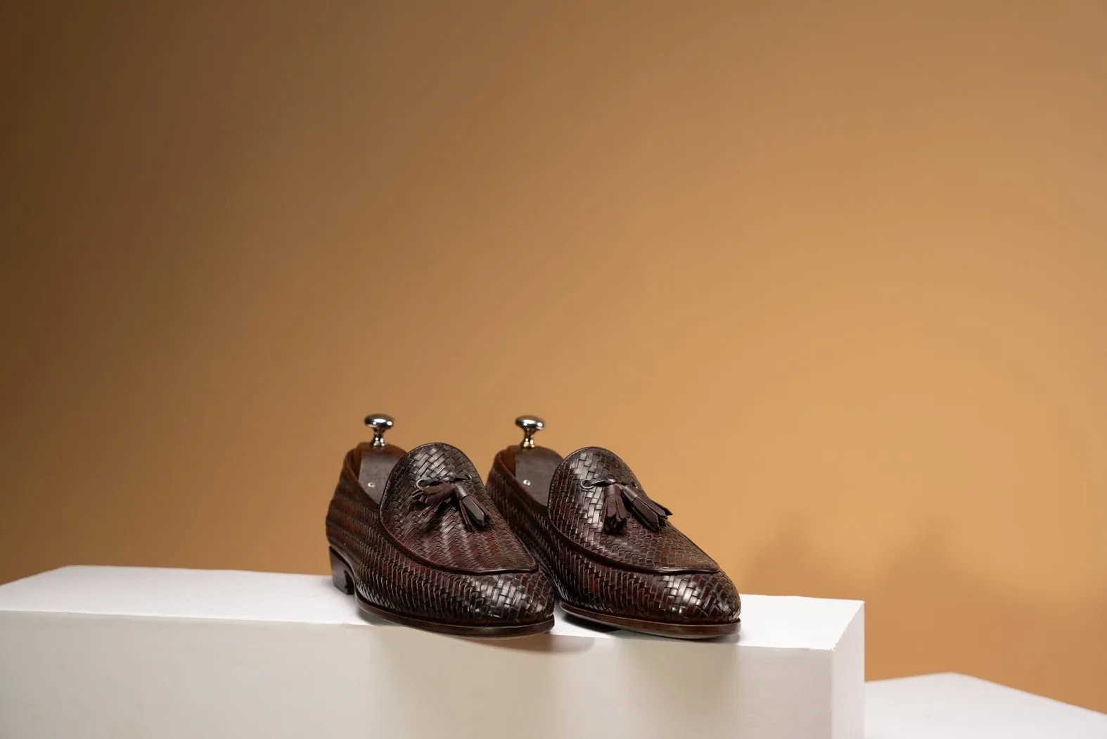 BOSPHORUS LEATHER LOAFER - WOVEN EBONY