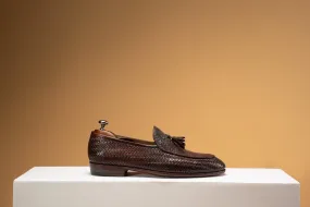 BOSPHORUS LEATHER LOAFER - WOVEN EBONY