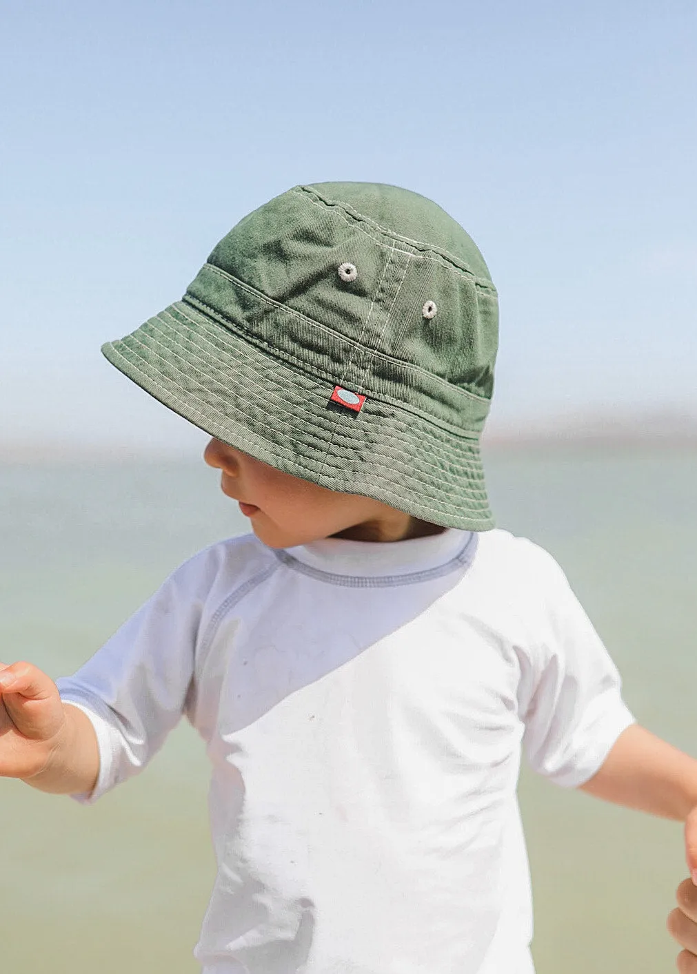 Boys and Girls 100% Cotton Twill UPF 50  Wharf Hat | Chocolate Brown (Dyed & Finished in USA*)