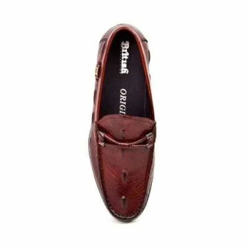 British Walkers Leon Men's Bordeaux Leather Loafers