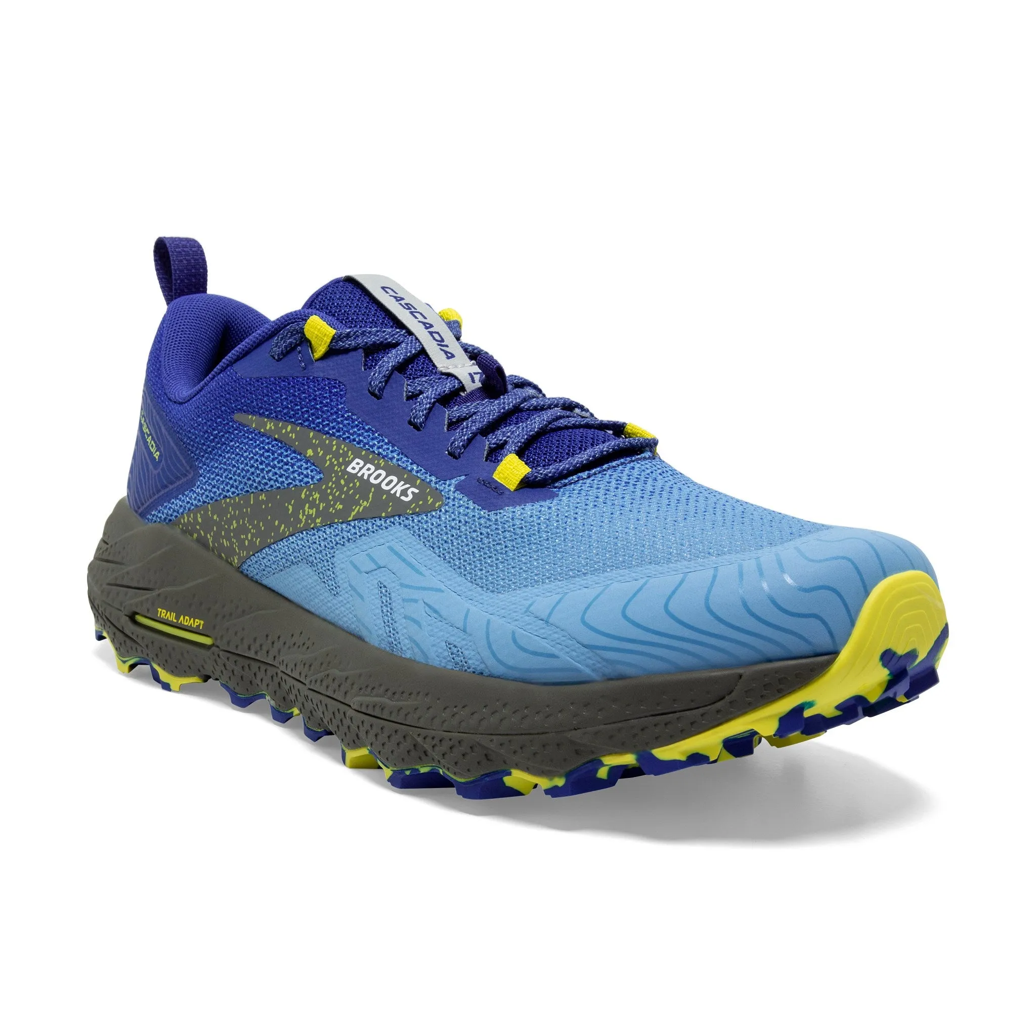 Brooks Men's Cascadia 17 Trail Running Shoes Blue / Surf the Web / Sulphur