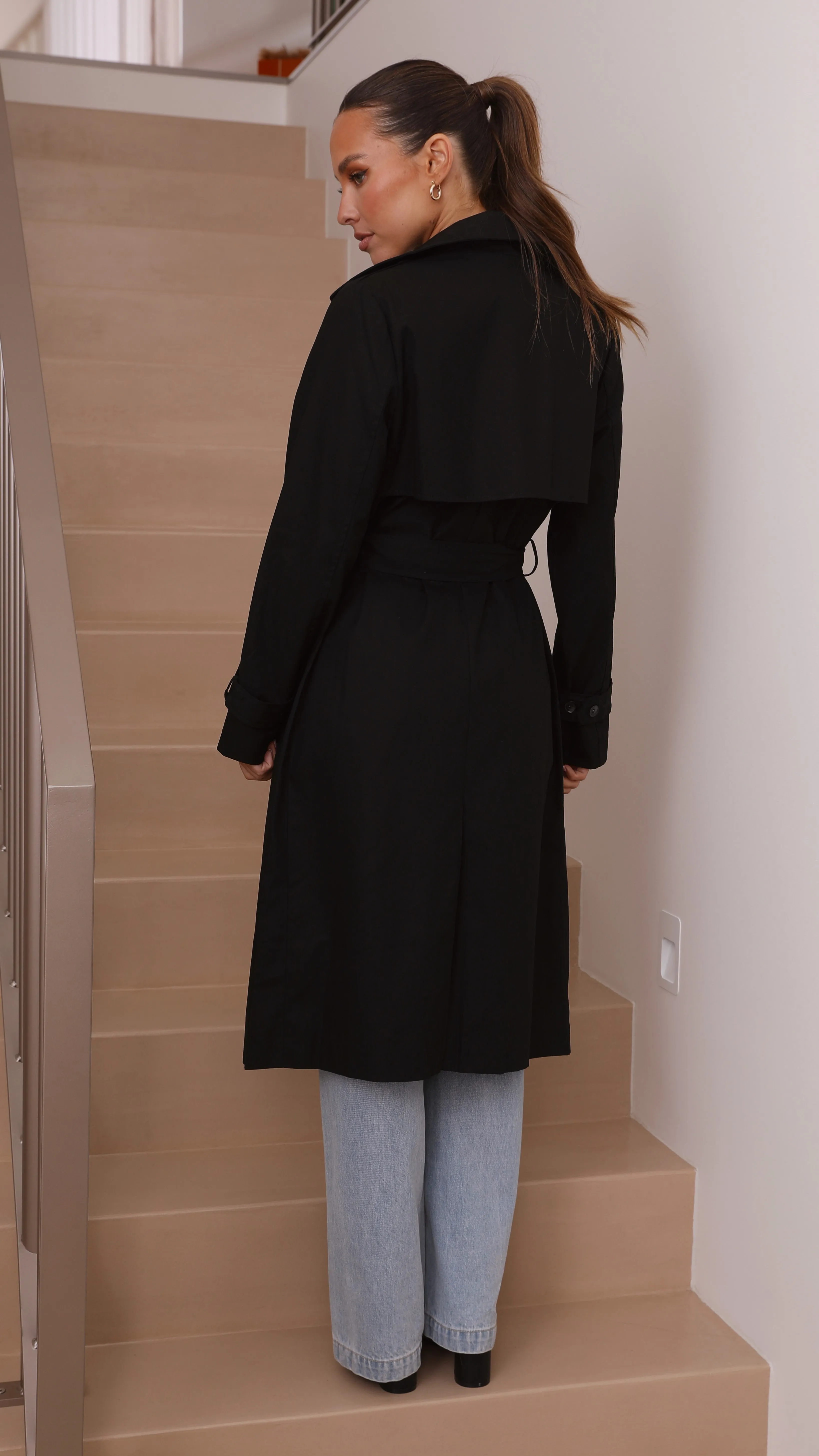 Byron Trench Coat - Black