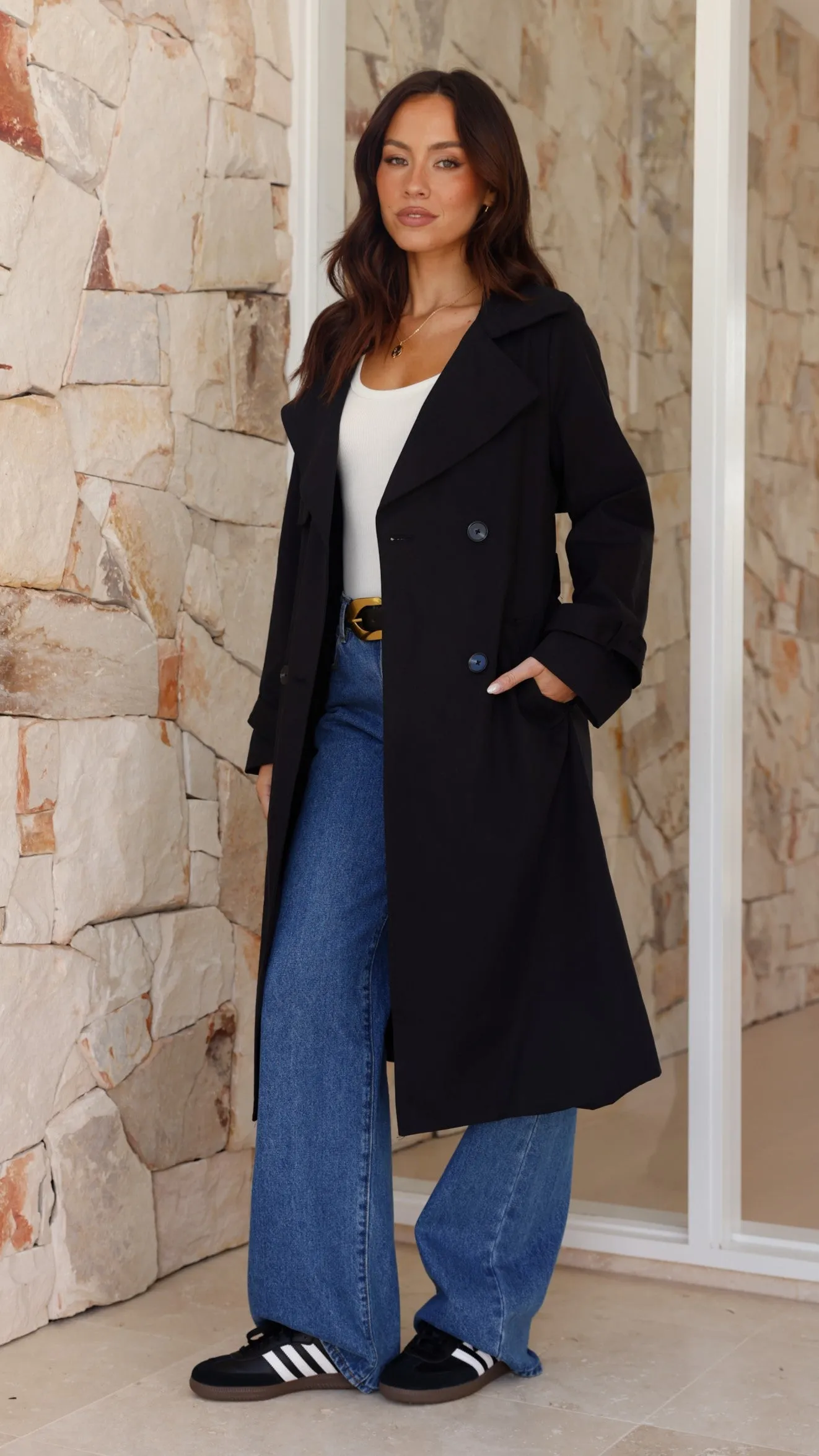 Byron Trench Coat - Black