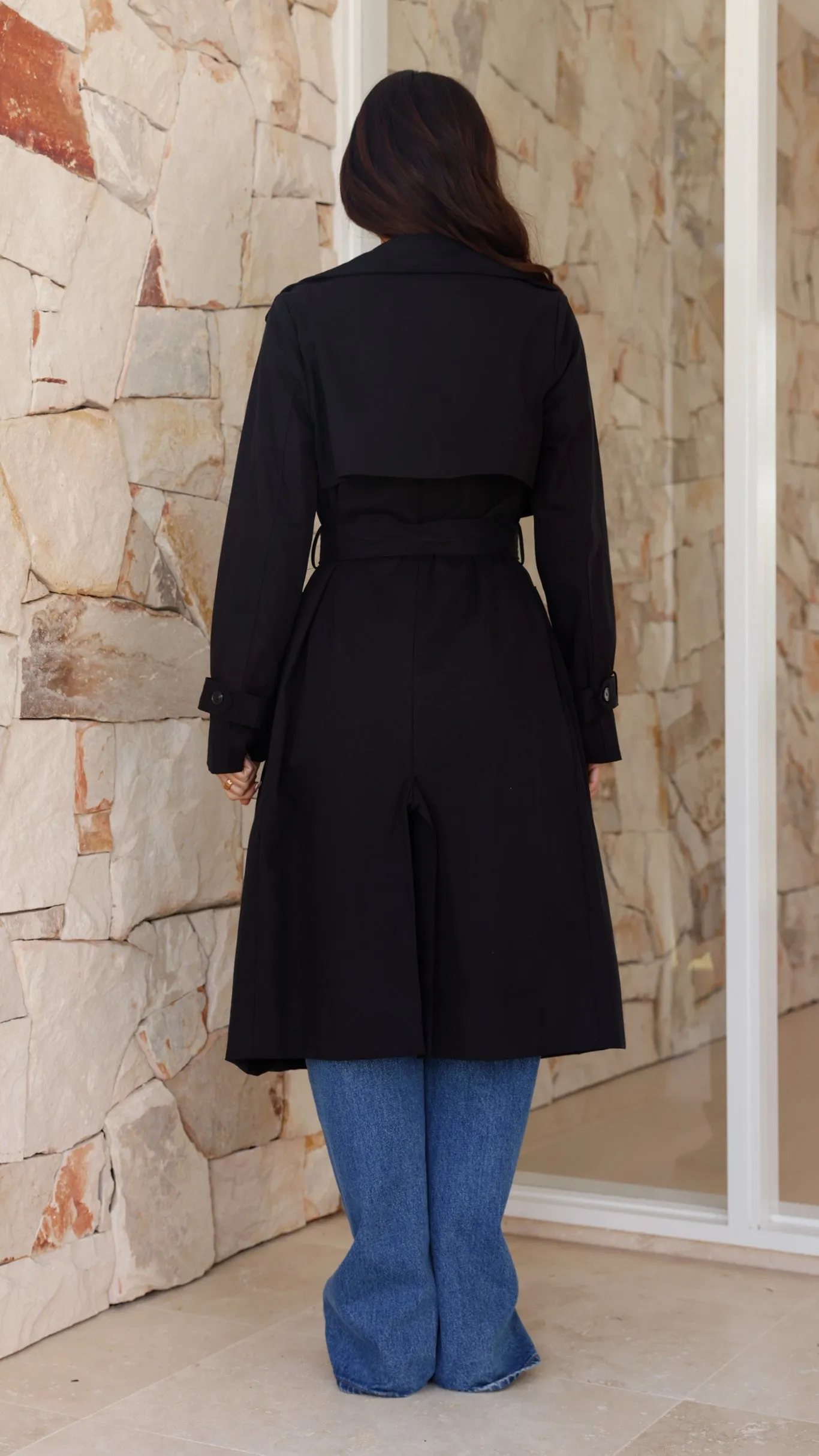 Byron Trench Coat - Black