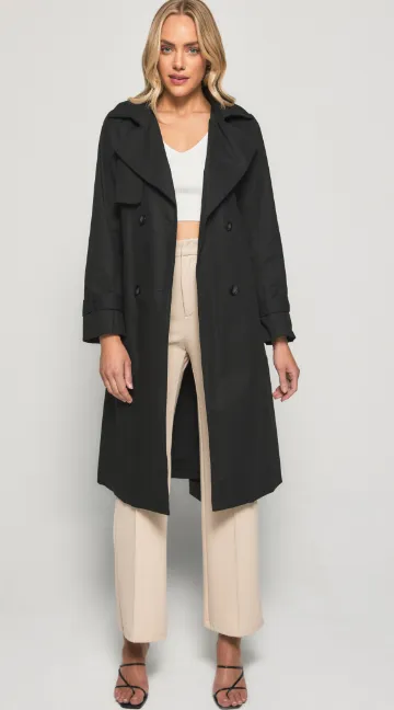 Byron Trench Coat - Black