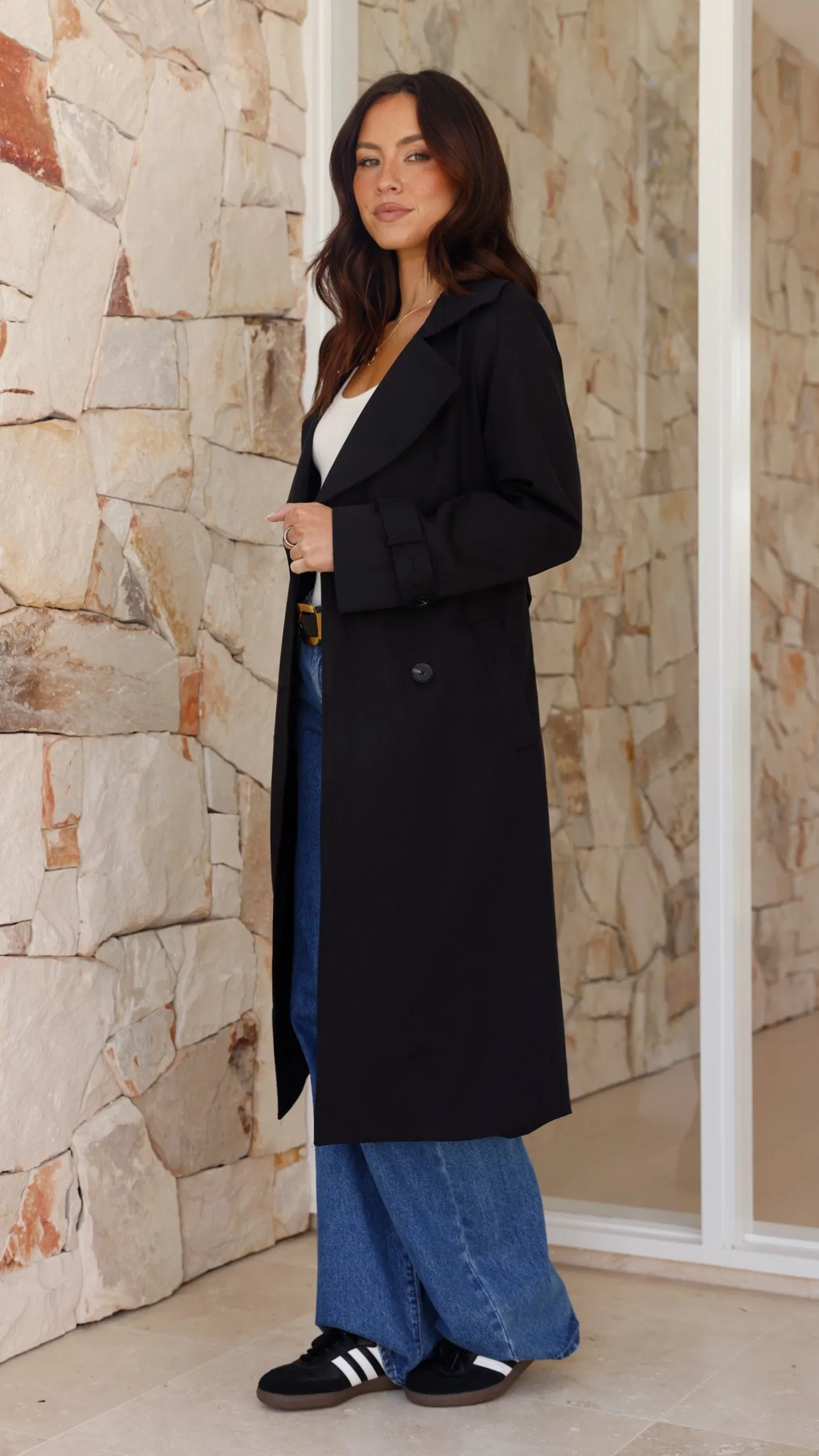 Byron Trench Coat - Black